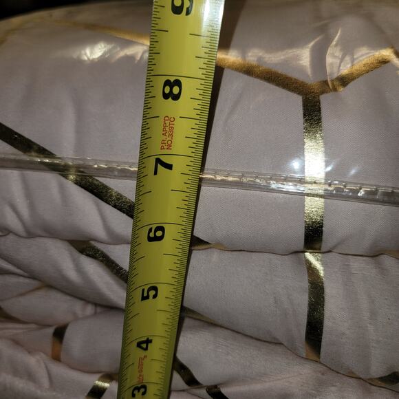 Intelligent Design Khloe Metallic Printed Set QUEEN Pink Gold comforter shams - Picture 9 of 9